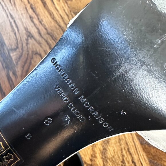 Sigerson Morrison Zebra-Stripe Stiletto Heels - Size 8 - Picture 5 of 6